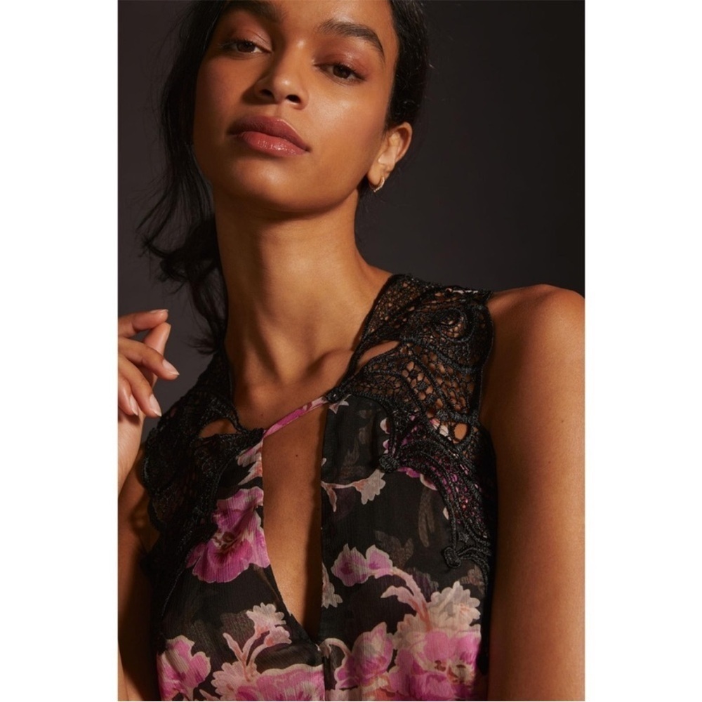 Anthropologie MISA Tie-Back Maxi Dress XS/S | Boho Chic Flowy Summer Dress - Picture 3 of 15
